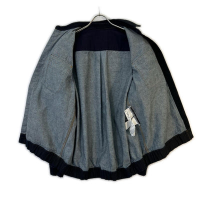sacai サカイ 24-03438M インディゴ デニムプリント ドッキングシャツ トップス