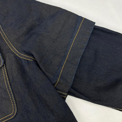 sacai サカイ 24-03438M インディゴ デニムプリント ドッキングシャツ トップス