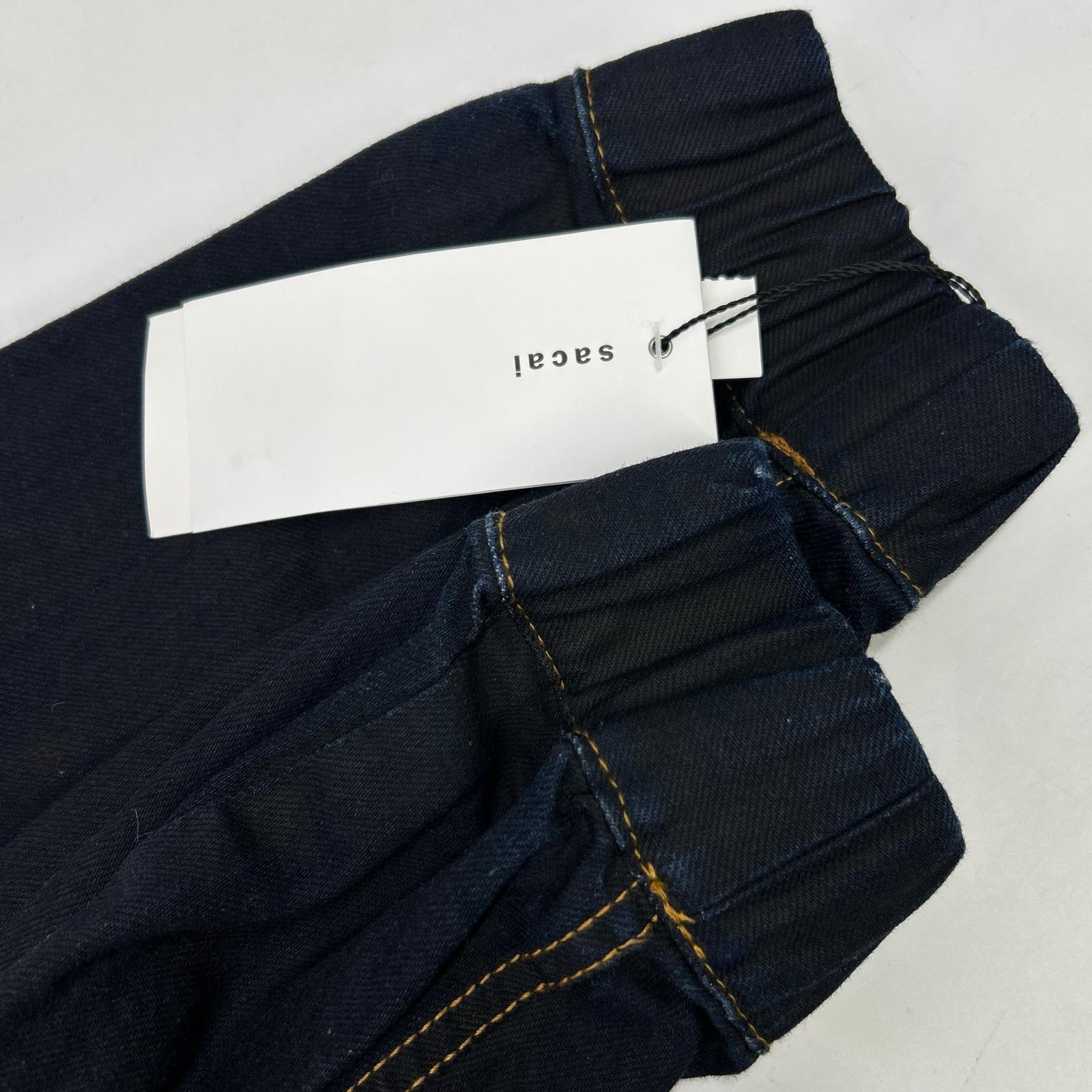 sacai サカイ 24-03438M インディゴ デニムプリント ドッキングシャツ トップス
