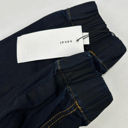 sacai サカイ 24-03438M インディゴ デニムプリント ドッキングシャツ トップス