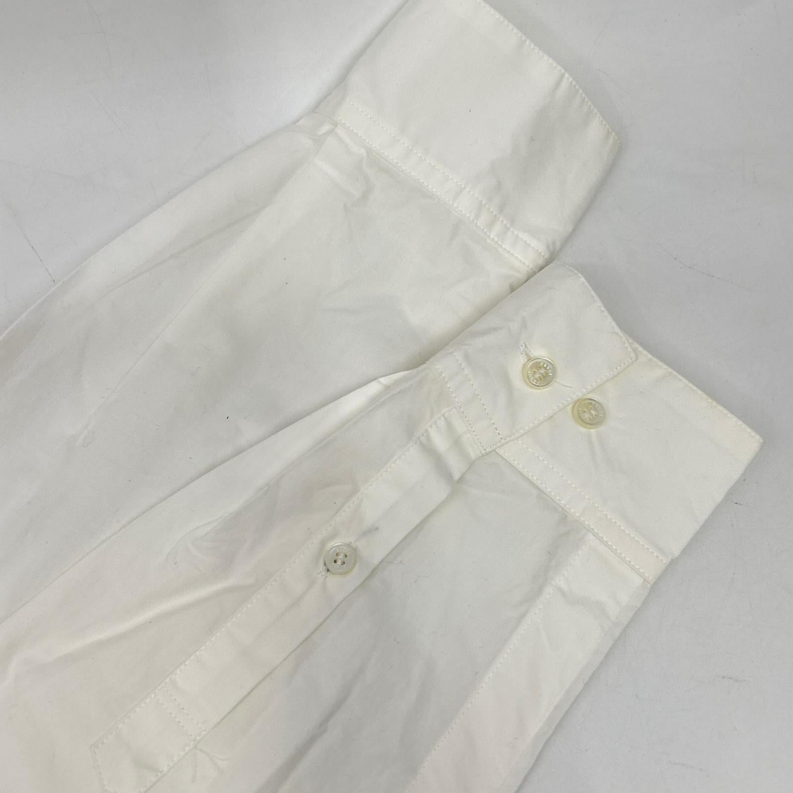 sacai SCM-026 White x Gray Docking Shirt Hoodie Top