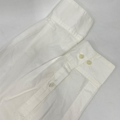 sacai SCM-026 White x Gray Docking Shirt Hoodie Top