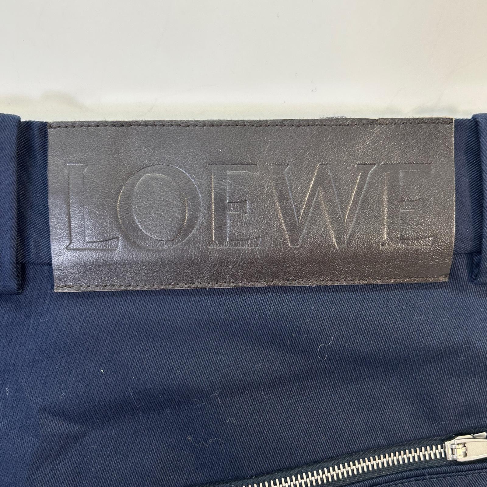LOEWE 罗意威 H526Y04WC9 海军蓝 PUZZLE TROUSERS 阔腿裤