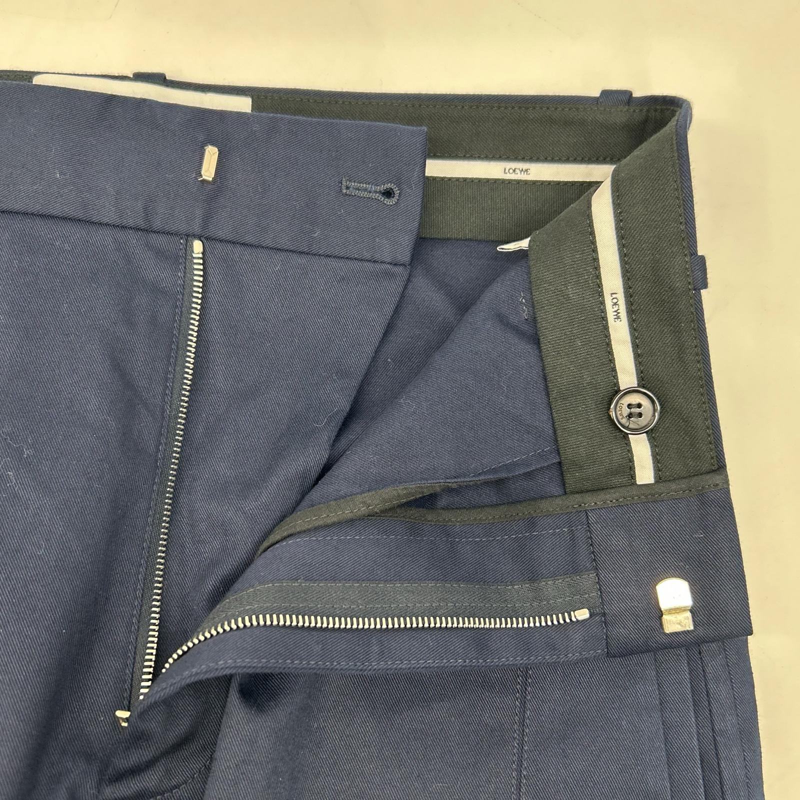 LOEWE 罗意威 H526Y04WC9 海军蓝 PUZZLE TROUSERS 阔腿裤