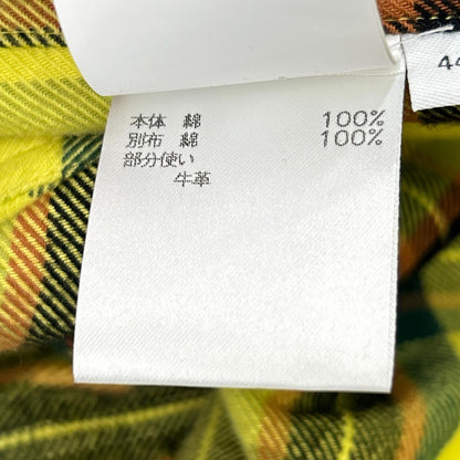 LOEWE 罗意威 H526Y05X07 21AW 黄色 格纹超大衬衫 上衣