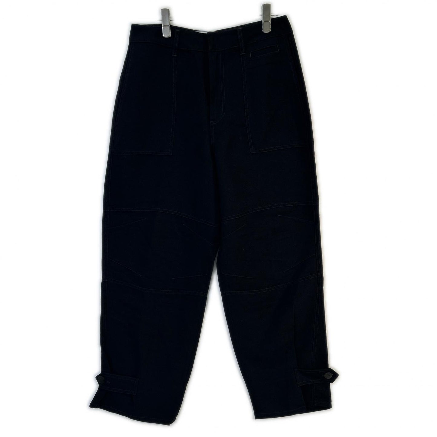 LOEWE ロエベ ×paula's ibiza S616Y04X69 Black Linen Blend Pants Bottoms