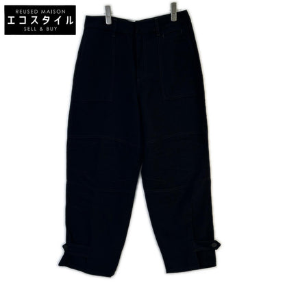 LOEWE ロエベ ×paula's ibiza S616Y04X69 Black Linen Blend Pants Bottoms