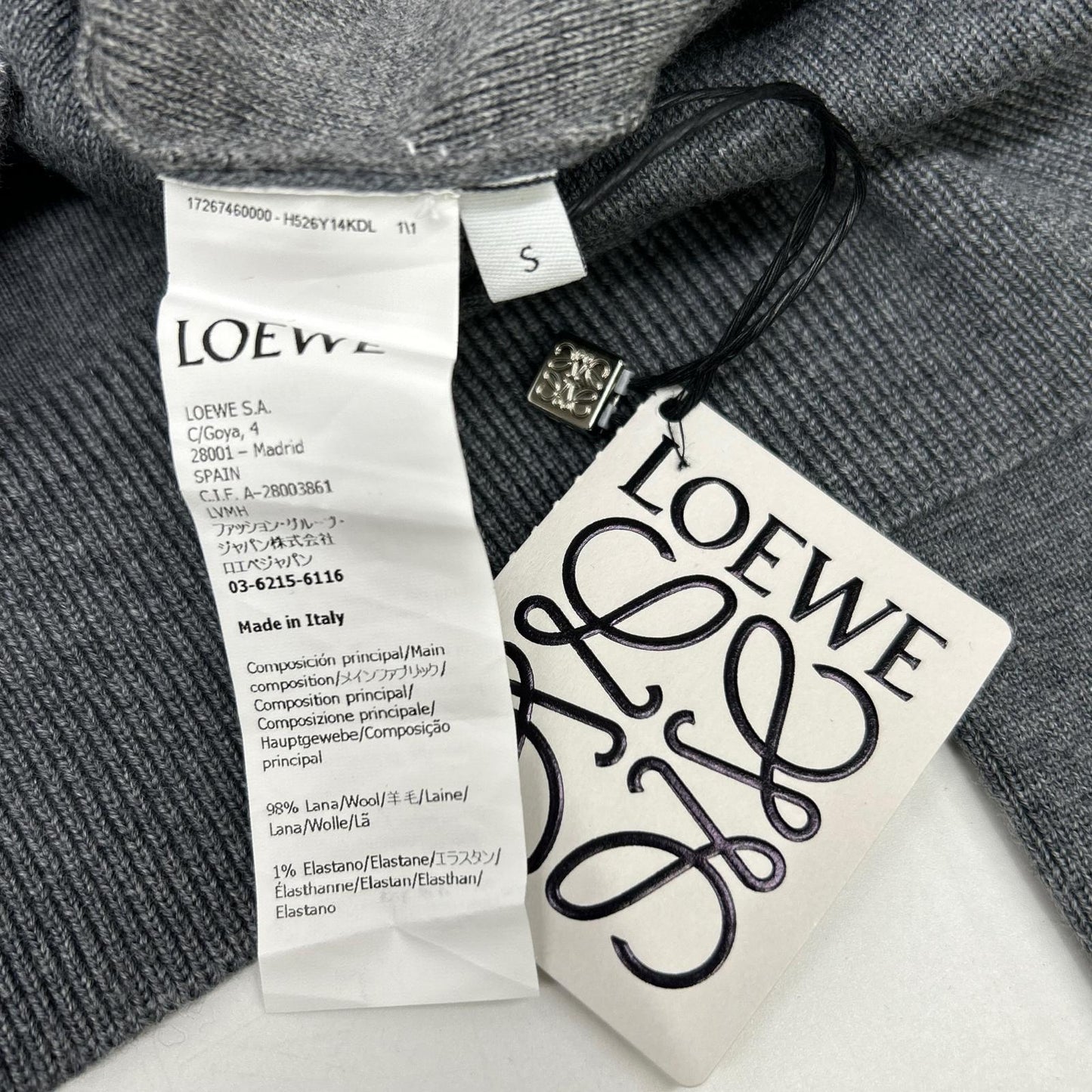 LOEWE ロエベ H526Y14KDL 24SS グレー スウェットトレーナー トップス