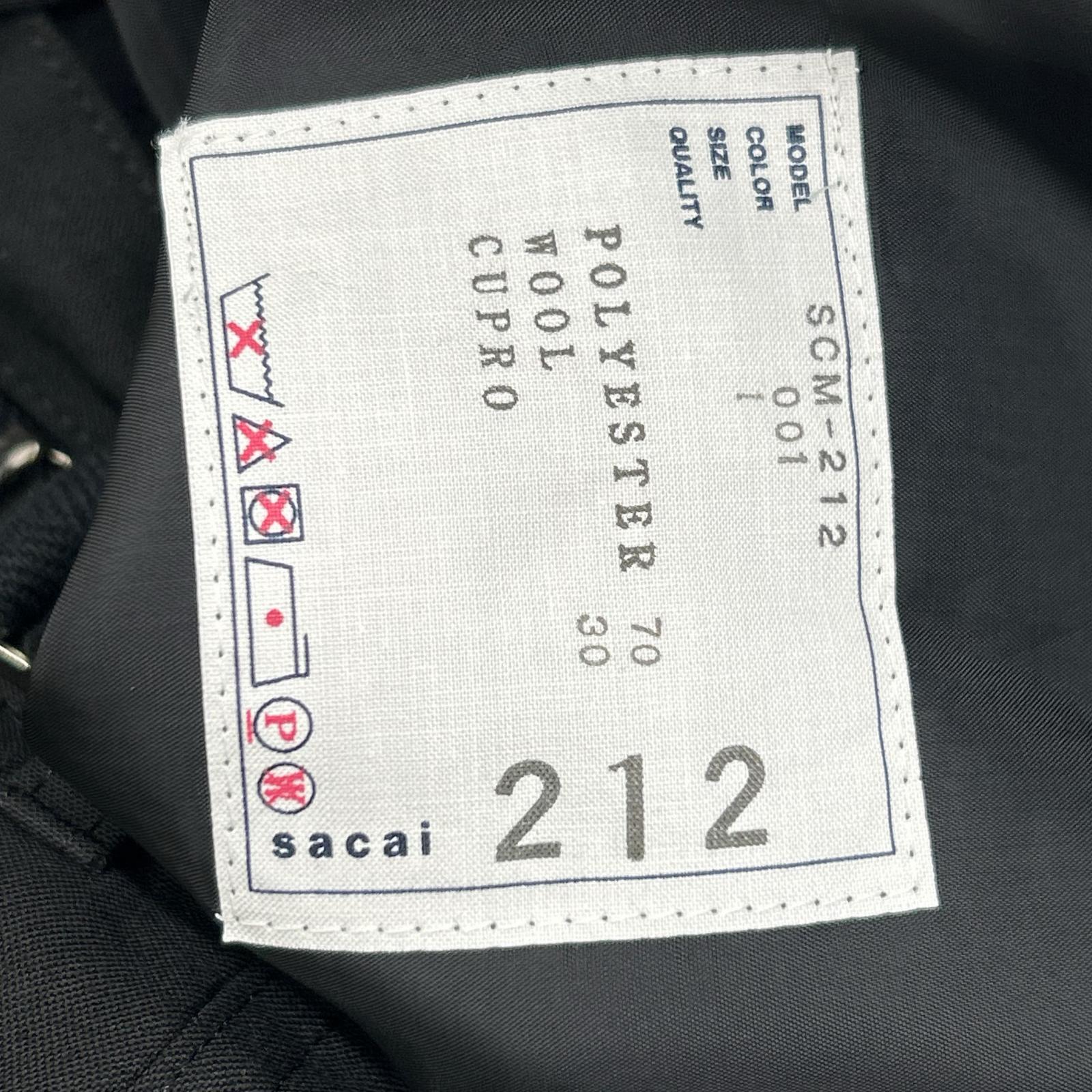 sacai サカイ SCM-212 24AW ブラック Suiting Pants ボトムス