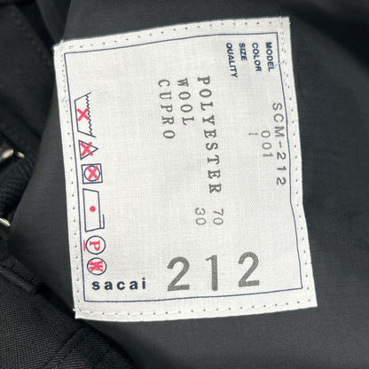 sacai サカイ SCM-212 24AW ブラック Suiting Pants ボトムス