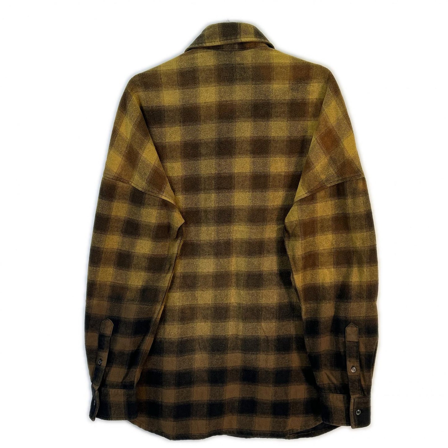 23AW A10687 Brown Block Check Flannel Shirt Top 48 Men's