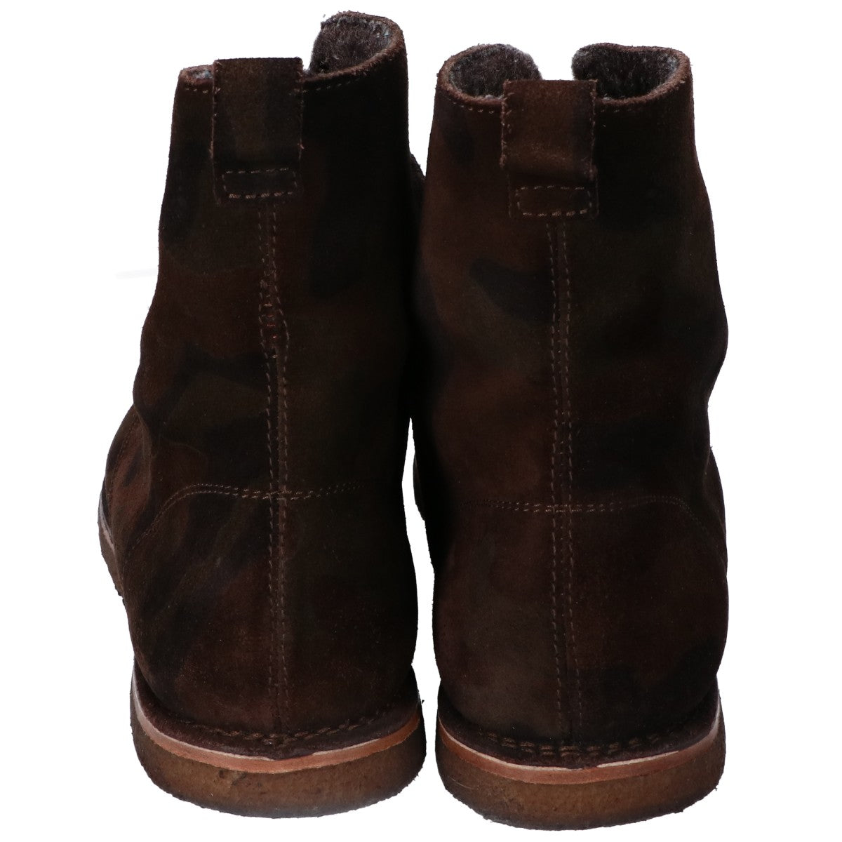 BUTTERO Brown x Khaki Camouflage Suede Lace-up Boots Shoes