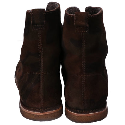 BUTTERO Brown x Khaki Camouflage Suede Lace-up Boots Shoes
