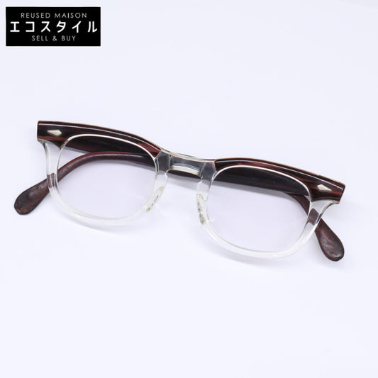 AmericanOptical アメリカンオプティカル 50s～60s STADIUM 5 1/2 度入りレンズ スクエア メガネフレーム 眼鏡