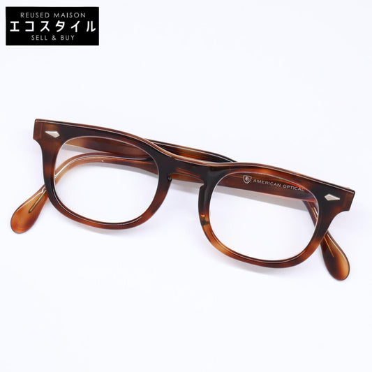 AmericanOptical アメリカンオプティカル 50s～60s STADIUM 5 3/4 度入りレンズ スクエア メガネフレーム 眼鏡