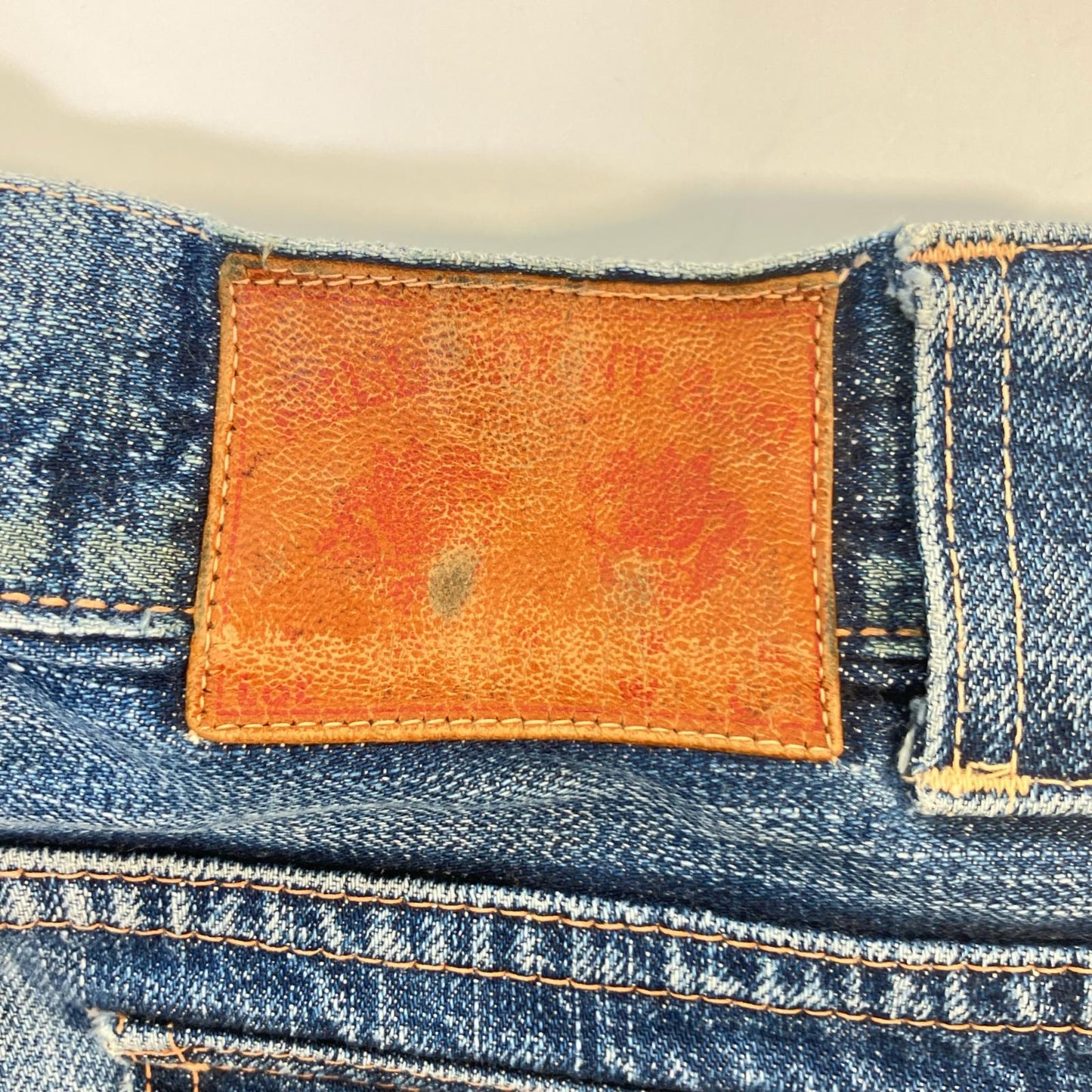 FULLCOUNT 1246 Blue Damaged Denim Bush Pants Bottoms