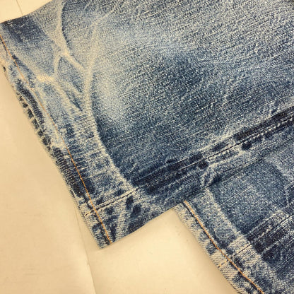 FULLCOUNT 1246 Blue Damaged Denim Bush Pants Bottoms