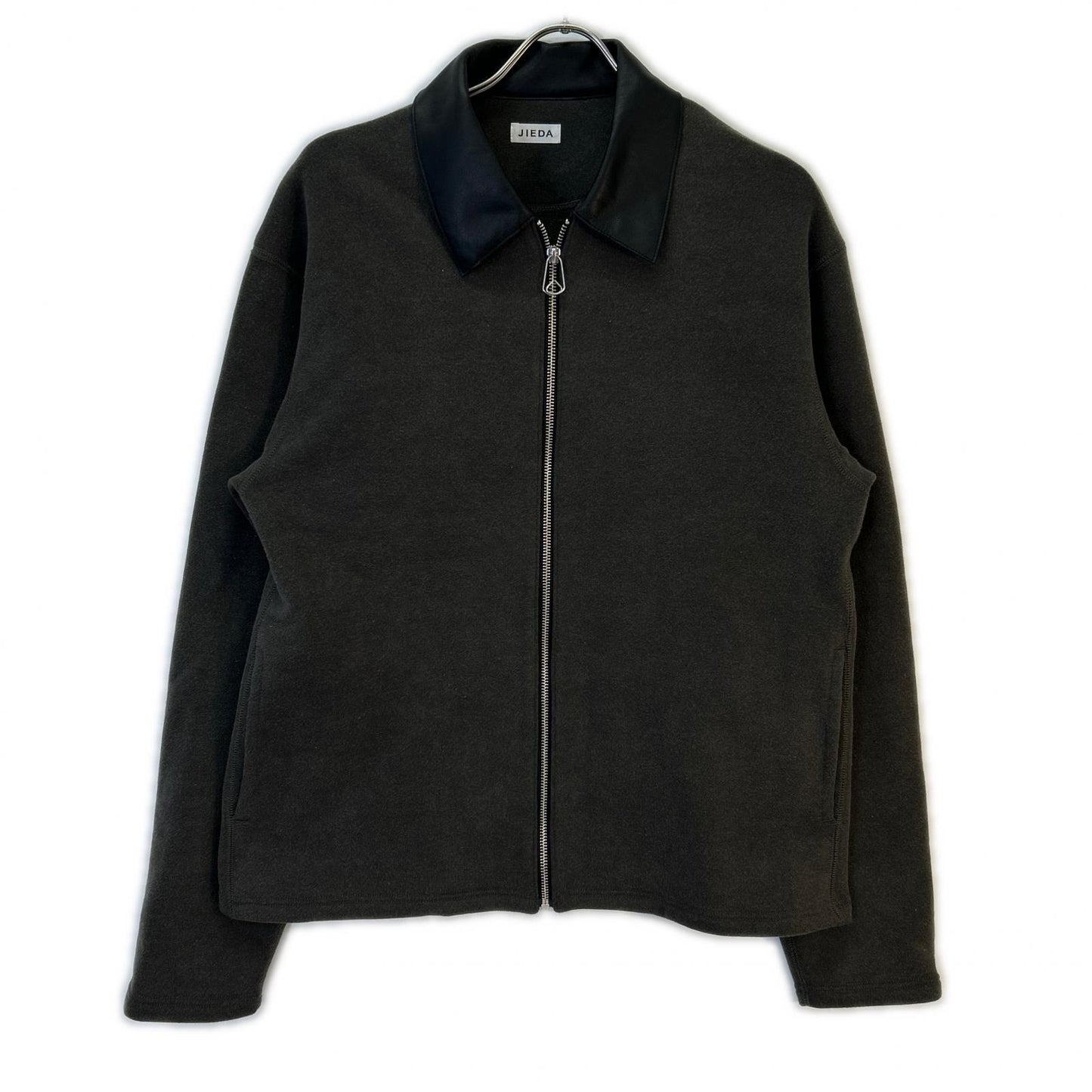 jieDa ジエダ 25AW グレー Leather Collar Fade Sweat Zip Jacket　Jie-25W-CT04-B ジャケット