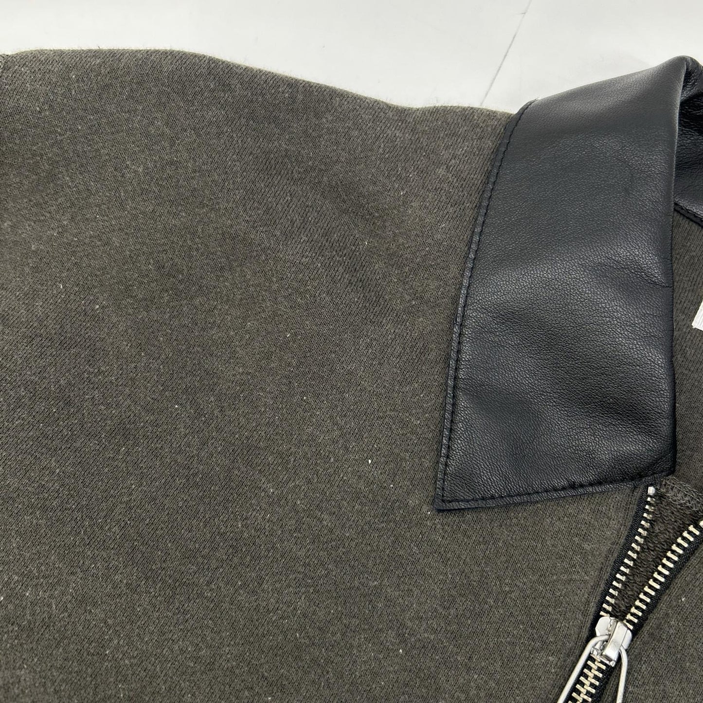 jieDa ジエダ 25AW グレー Leather Collar Fade Sweat Zip Jacket　Jie-25W-CT04-B ジャケット