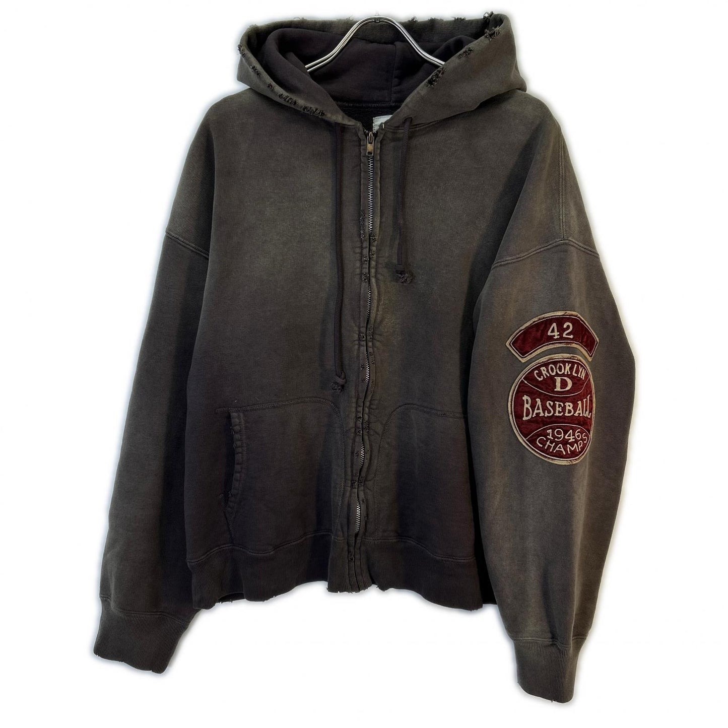 25AW BROWN BASEBALL CHAMPION ZIP HOODIE Tops L Men's