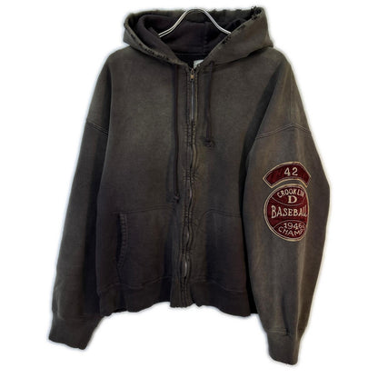 25AW BROWN BASEBALL CHAMPION ZIP HOODIE Tops L Men's