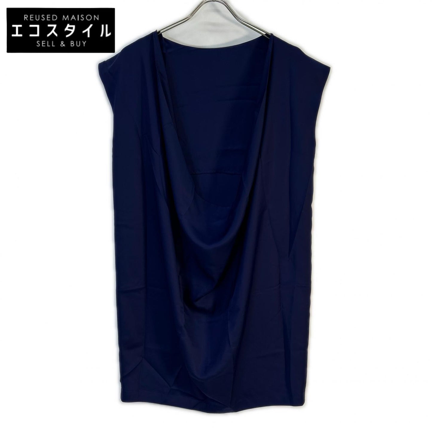 ISSEY MIYAKE イッセイミヤケ IM21FJ521 パープル ドレープデザイン ノースリーブワンピース ワンピース