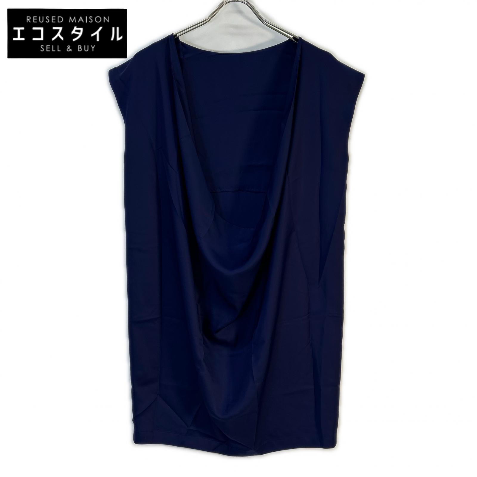 ISSEY MIYAKE イッセイミヤケ IM21FJ521 パープル ドレープデザイン ノースリーブワンピース ワンピース