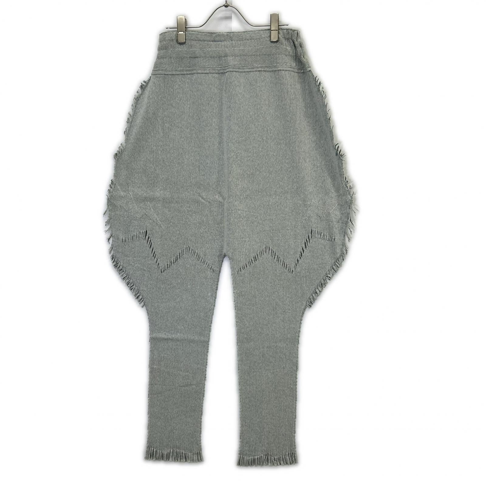 ISSEY MIYAKE イッセイミヤケ IF84KF592 グレー フリンジ サルエルパンツ ボトムス