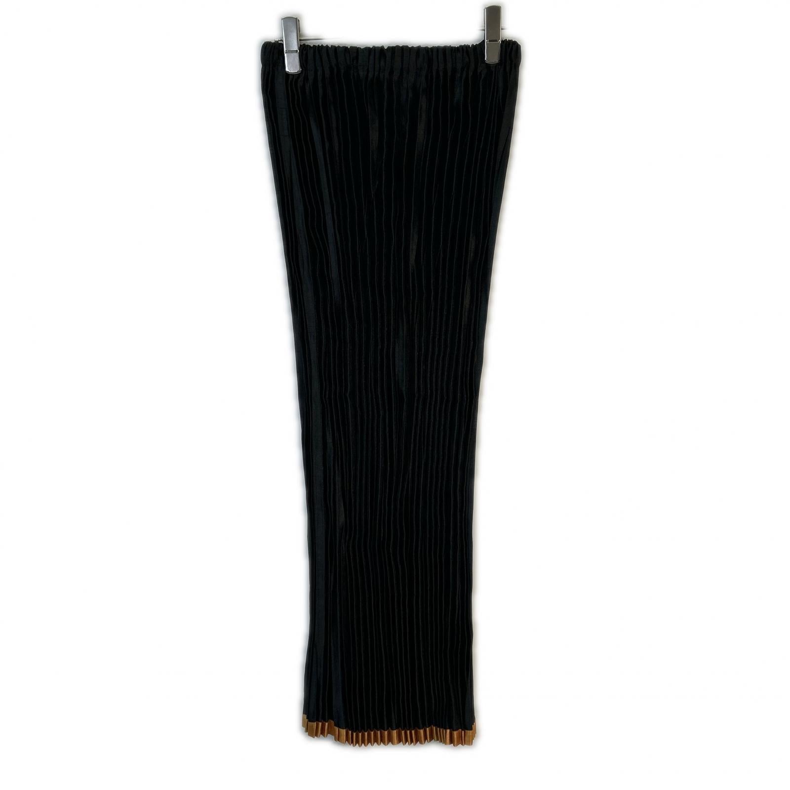 IM63-FG602 Black Pleated Skirt Skirt M Women's