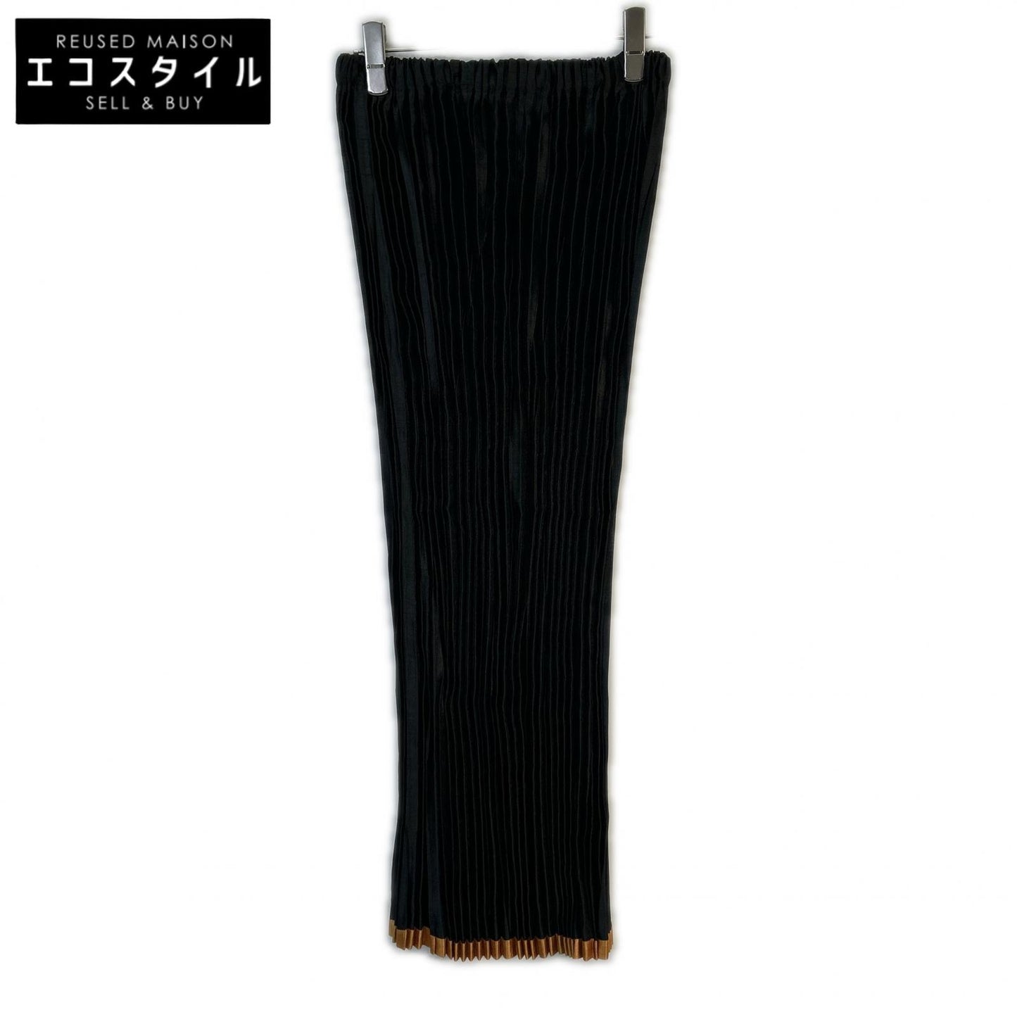 IM63-FG602 Black Pleated Skirt Skirt M Women's