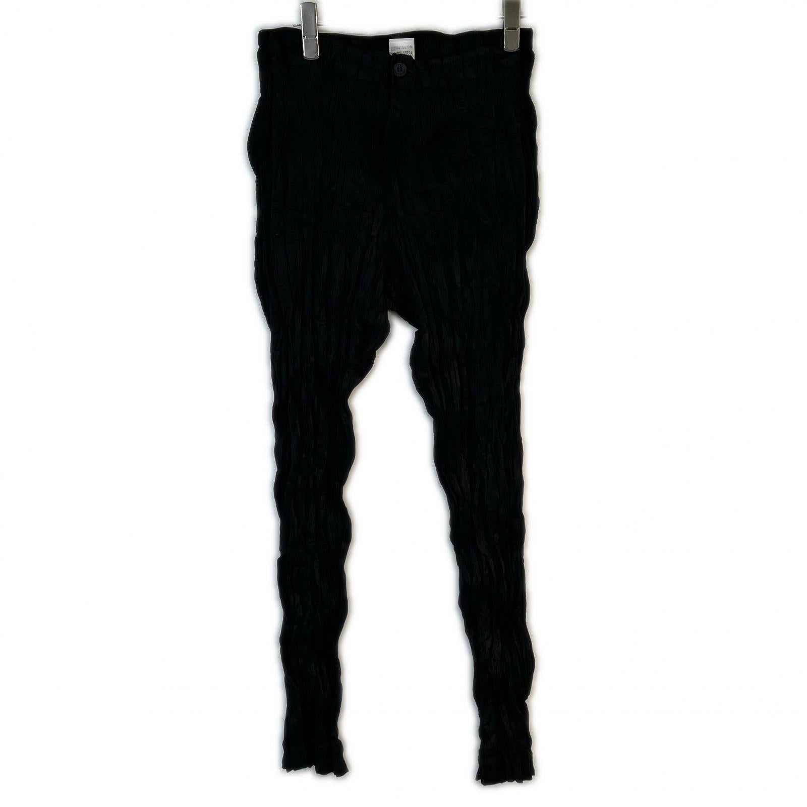 MI01FF265 BLACK RANDOM PLEATED PANTS Bottoms Not specified Women's
