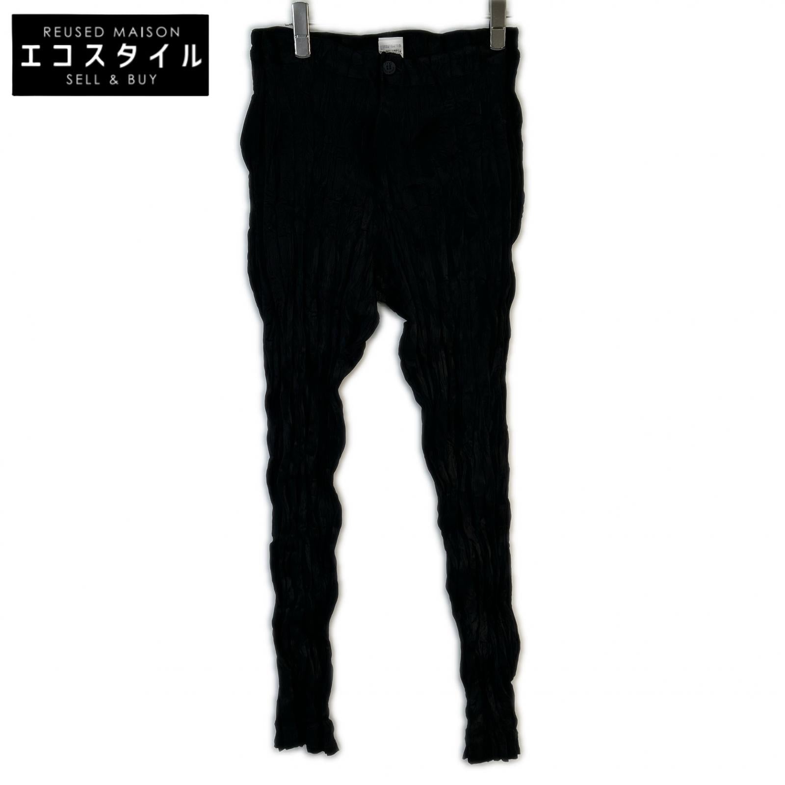 MI01FF265 BLACK RANDOM PLEATED PANTS Bottoms Not specified Women's