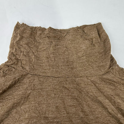 MeISSEYMIYAKE ミーイッセイミヤケ MI32JK372 ブラウン シワ加工 ハイネックカットソー トップス