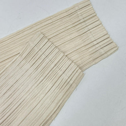 PLEATS PLEASE 三宅一生 PP53-JD411 象牙色 人造毛皮 彩色褶皱夹克 外套