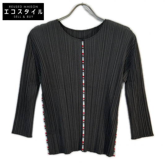 PLEATS PLEASE プリーツプリーズ PP43-JK652 グレー センターライン プリーツカットソー トップス