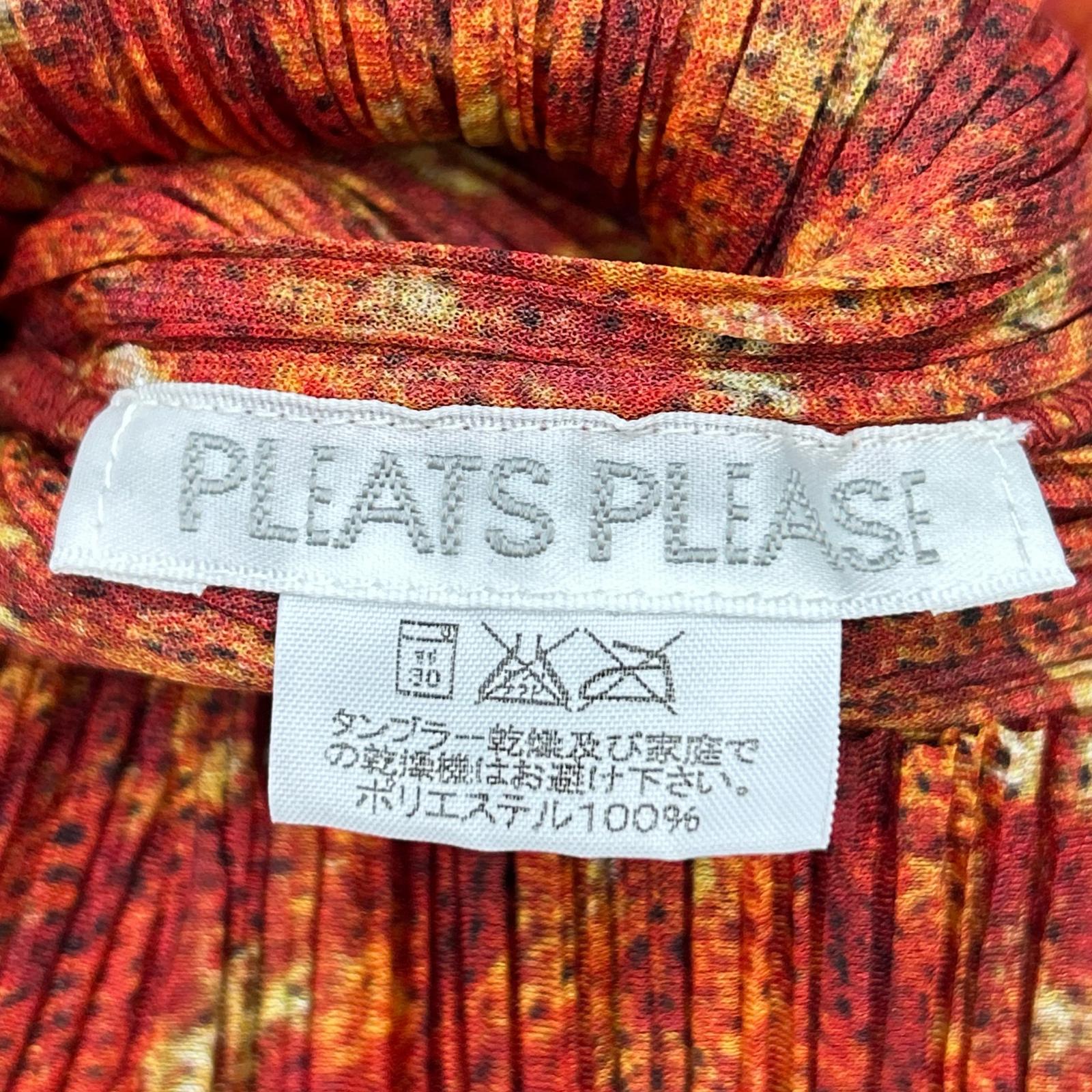 PLEATS PLEASE プリーツプリーズ PP14-JD484 レッド マーブル プリーツカーディガン トップス