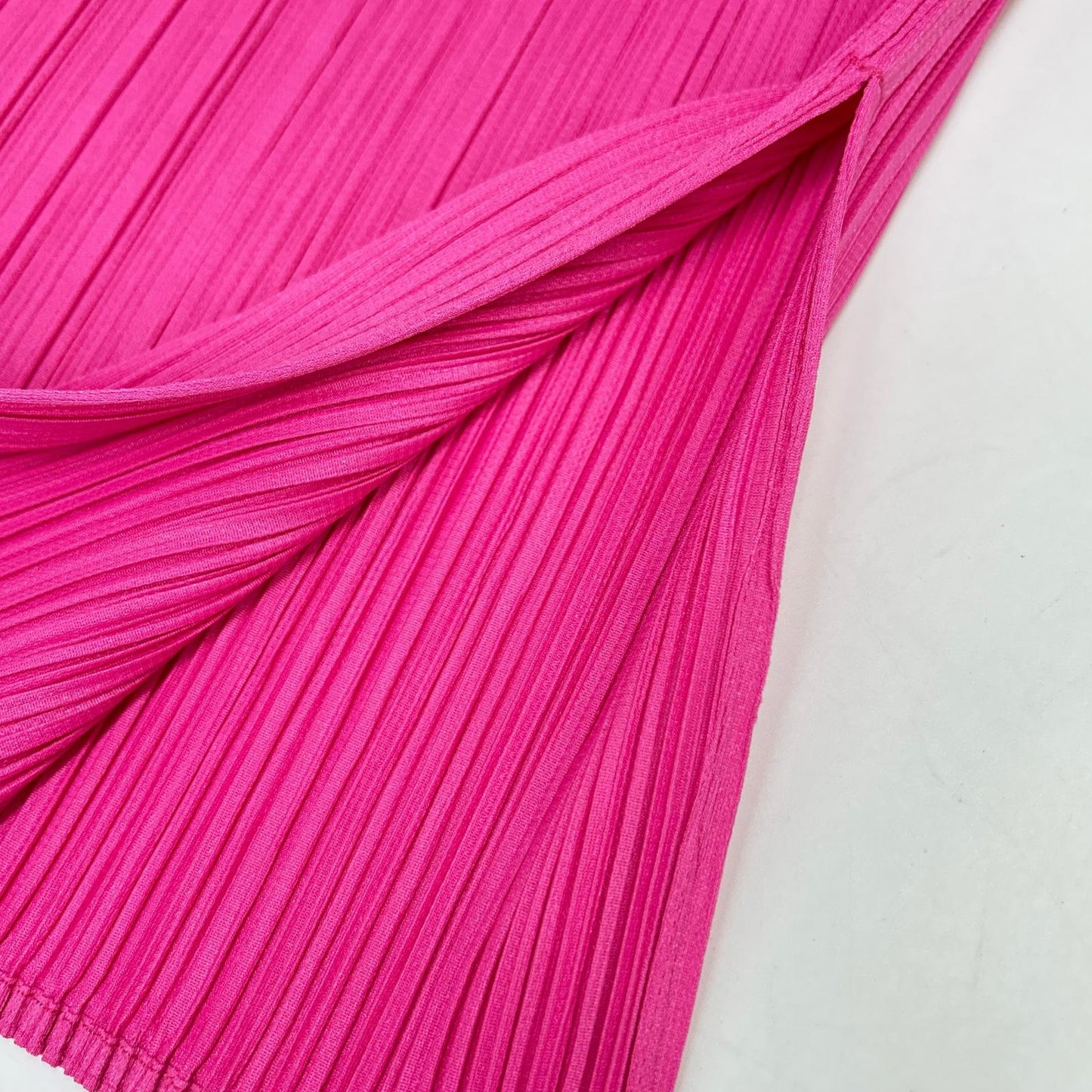 PP43-JK652 Pink French Sleeve Pleated Blouse Tops L Women's