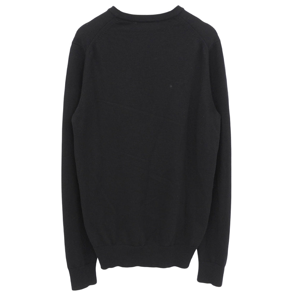 新品同様 Classic Crew Neck Jumper ウール コットン トップス メンズ ブラック S K9601 トップス S メンズ
