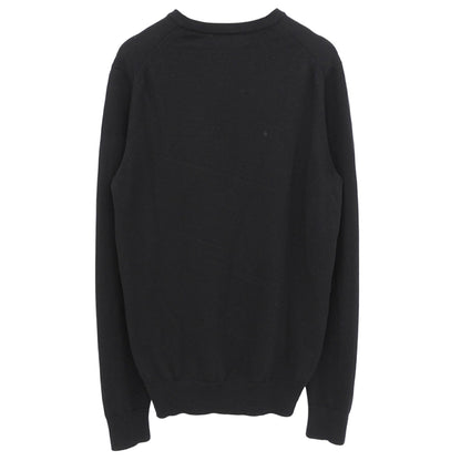 新品同様 Classic Crew Neck Jumper ウール コットン トップス メンズ ブラック S K9601 トップス S メンズ