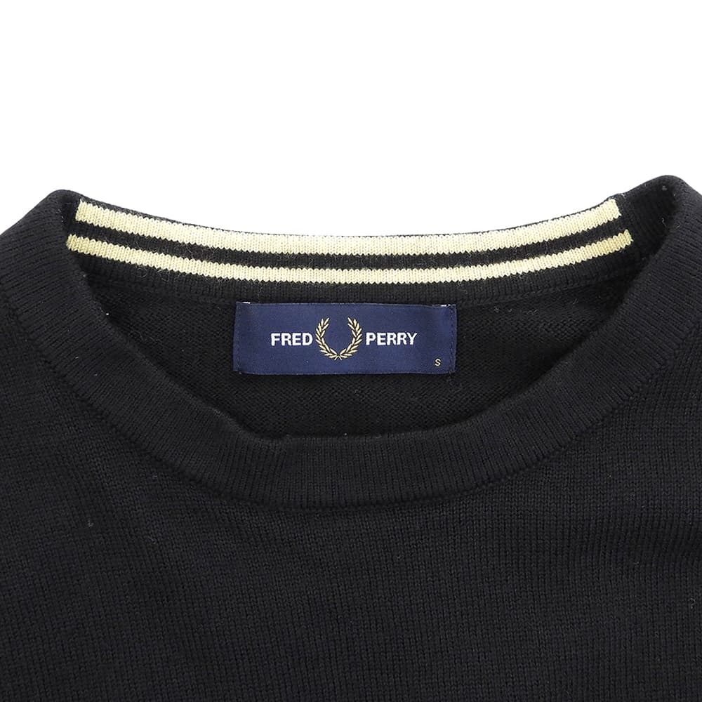 新品同様 Classic Crew Neck Jumper ウール コットン トップス メンズ ブラック S K9601 トップス S メンズ