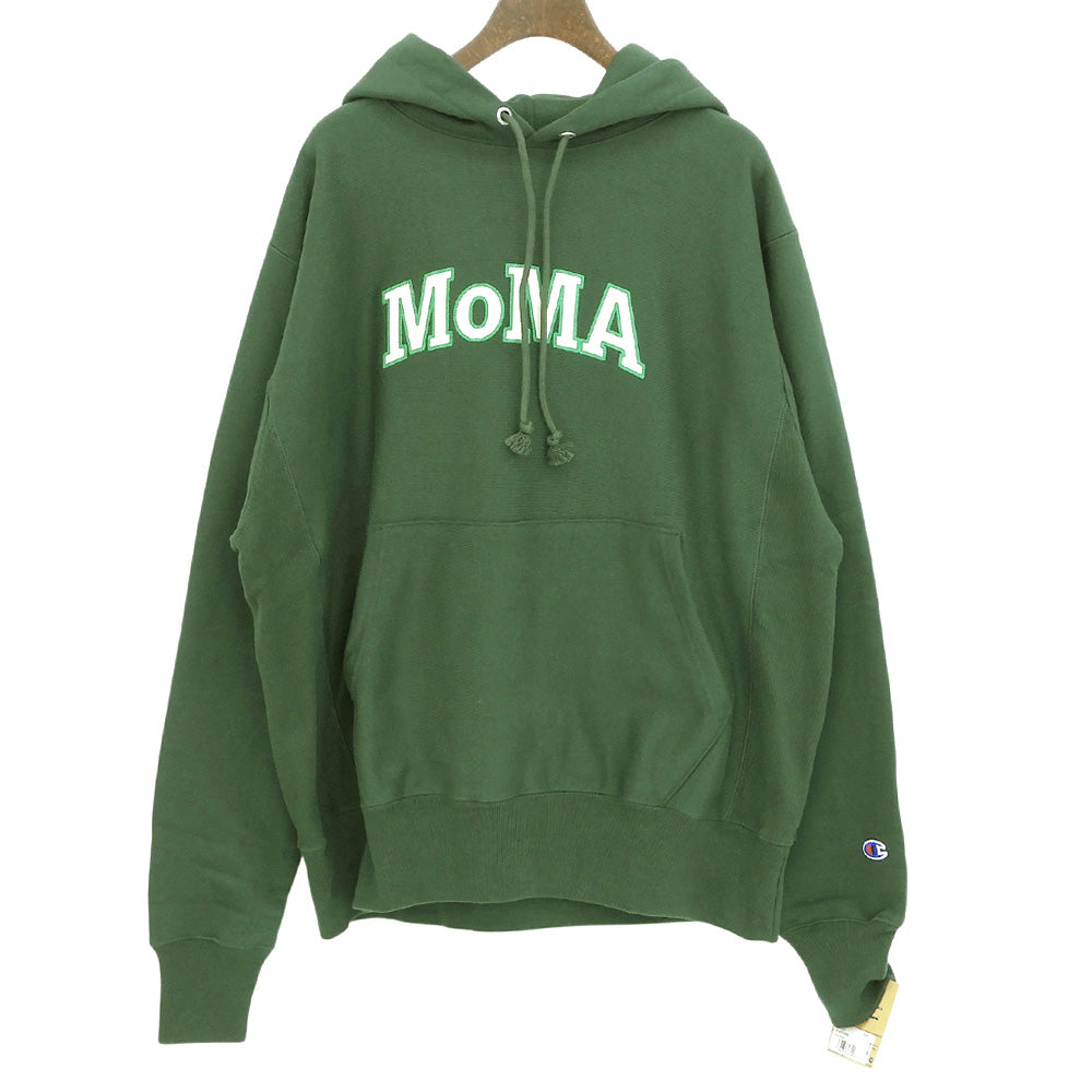 新品同様 MOMA リバースウィーブ フーディ トップス メンズ グリーン XL CS3051 トップス XL メンズ