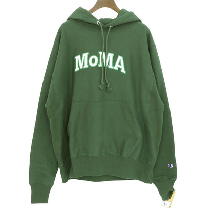 新品同様 MOMA リバースウィーブ フーディ トップス メンズ グリーン XL CS3051 トップス XL メンズ