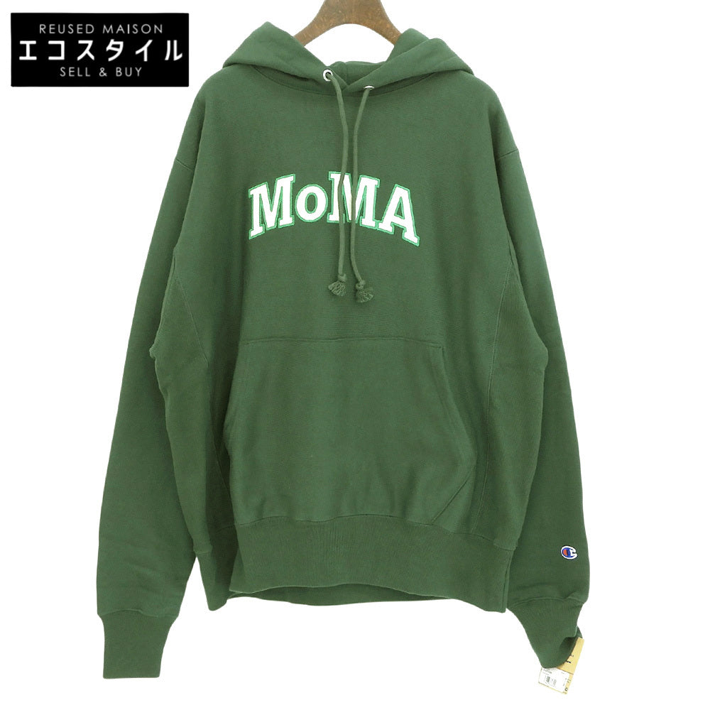 新品同様 MOMA リバースウィーブ フーディ トップス メンズ グリーン XL CS3051 トップス XL メンズ