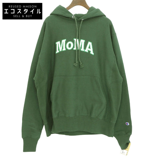 新品同様 MOMA リバースウィーブ フーディ トップス メンズ グリーン XL CS3051 トップス XL メンズ