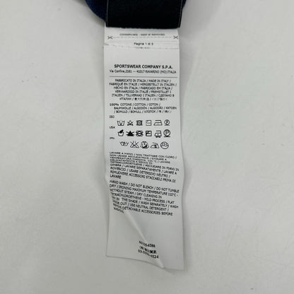 STONE ISLAND 6015545B8 Indigo V-Neck Long Sleeve Cut and Sew Top