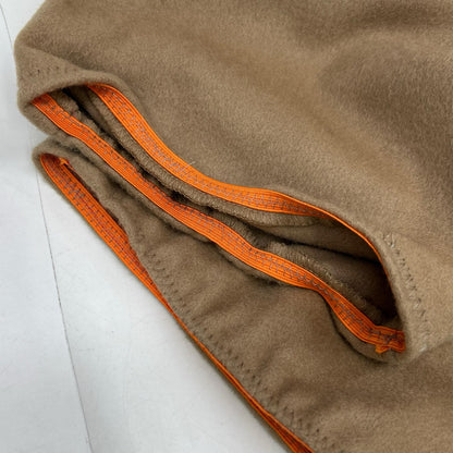 Beige Wool Beaver Track Pants Bottoms 1 Ladies