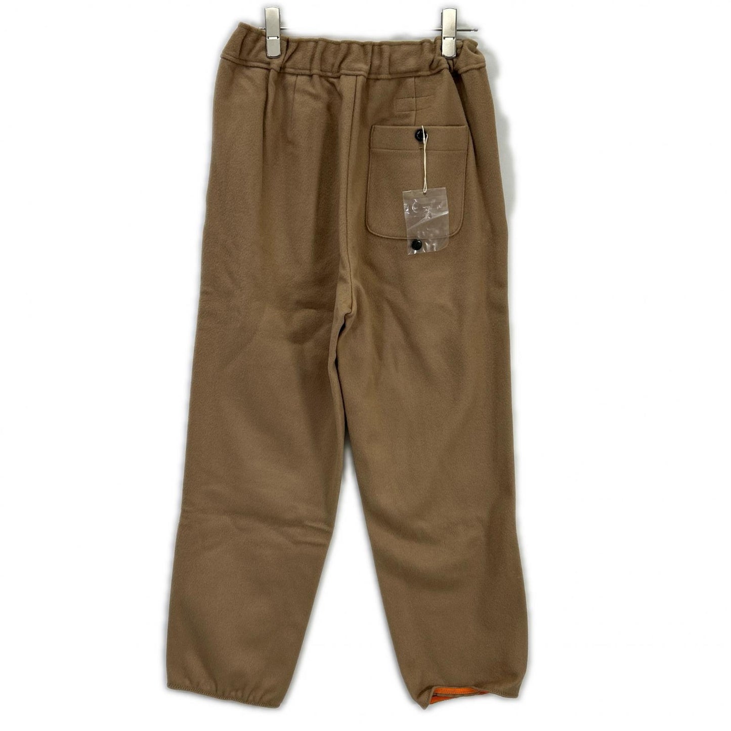 Beige Wool Beaver Track Pants Bottoms 1 Ladies