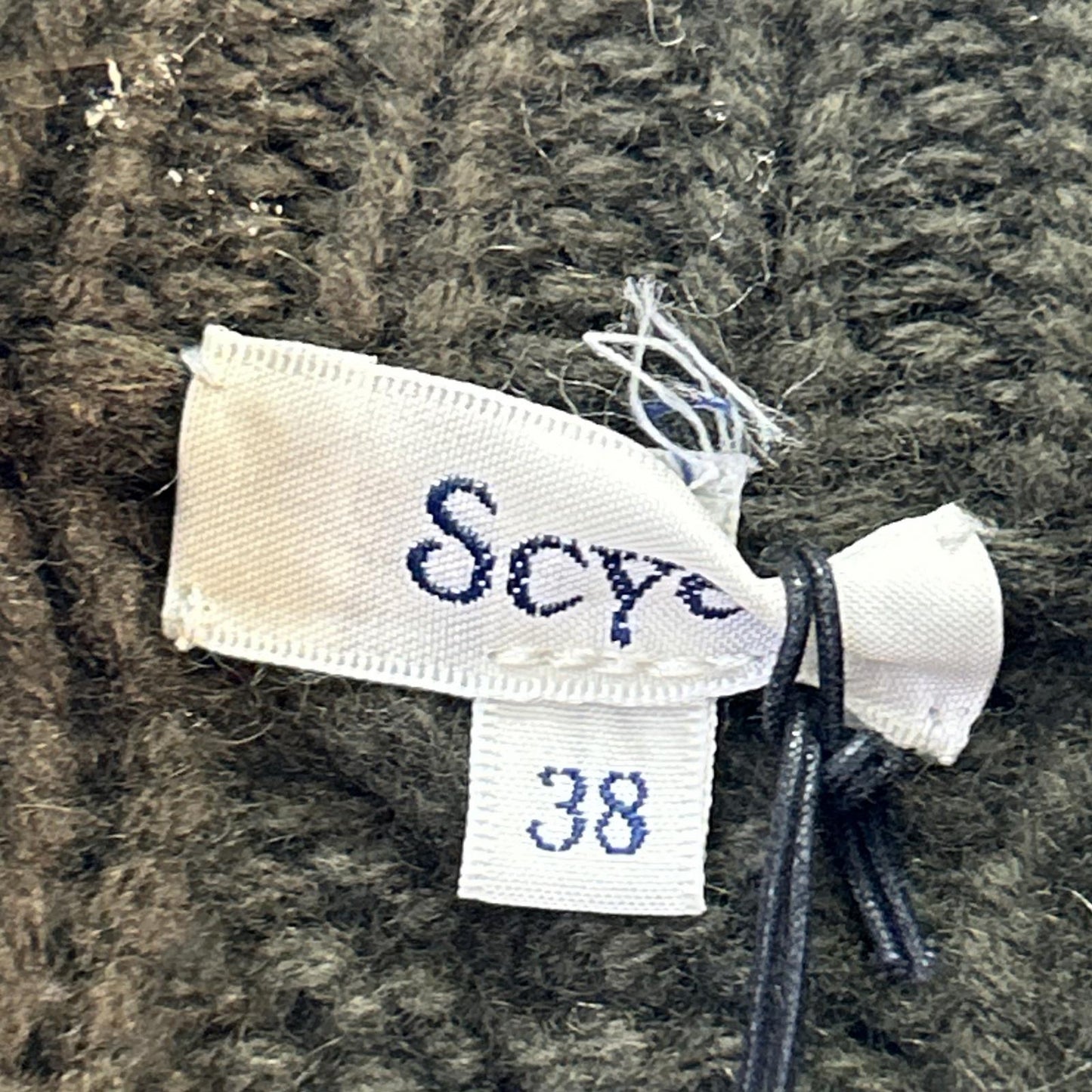 sai PARIS サイ 22年製 カーキ ウール×カシミア ケーブル タートルネックニット トップス