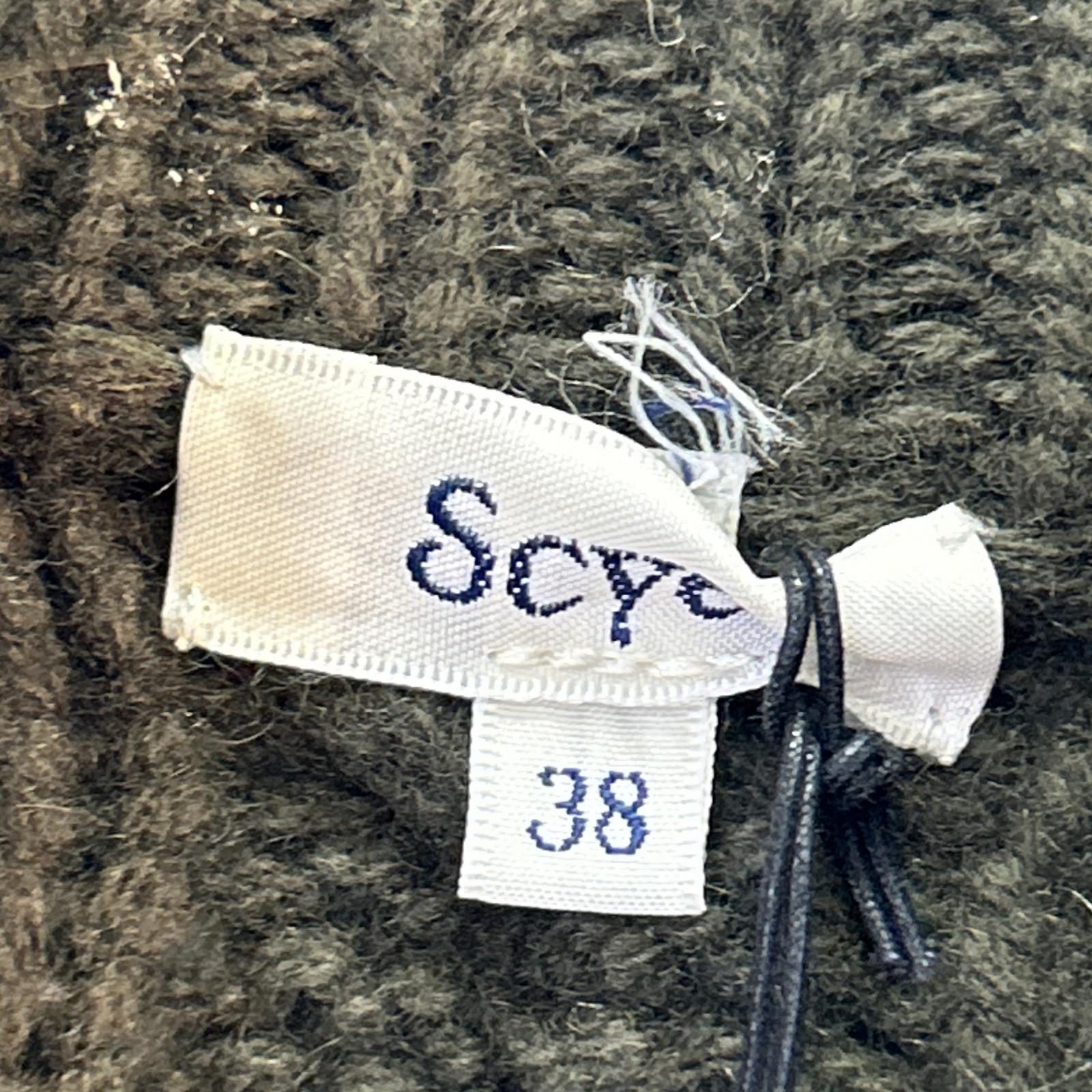 sai PARIS サイ 22年製 カーキ ウール×カシミア ケーブル タートルネックニット トップス