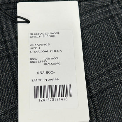 AURALEE オーラリー 24年製 BLUEFACED WOOL CHECK SLACKS ボトムス